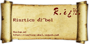 Risztics Ábel névjegykártya